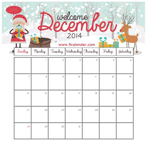 december 2014 calendar printable word - Google Search | December daily printables, December 