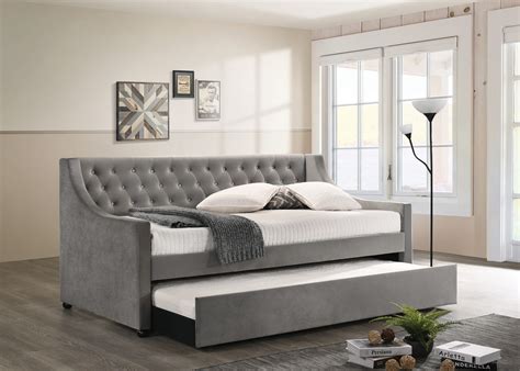 Chatsboro Twin Upholstered Daybed With Trundle Grey Coaste