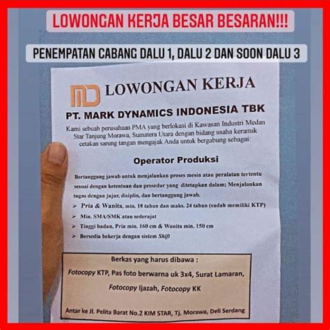 Temukan lowongan kerja pt tanjung morawa yang anda cari di bawah ini. Loker Di Kimstar Tanjung Morawa ~ Lowongan Kerja Pt Mark ...