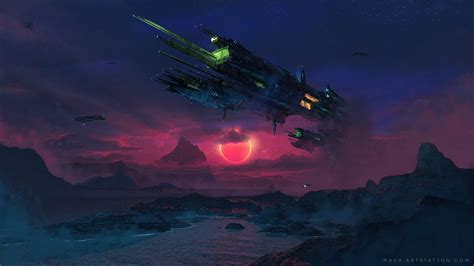 Sci Fi Spaceship Hd Wallpaper By Mack Sztaba