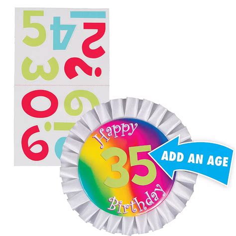 Rainbow Happy Birthday Personalized Button 3in Party City