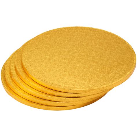 12 Round Gold Foil Cake Board Decopac