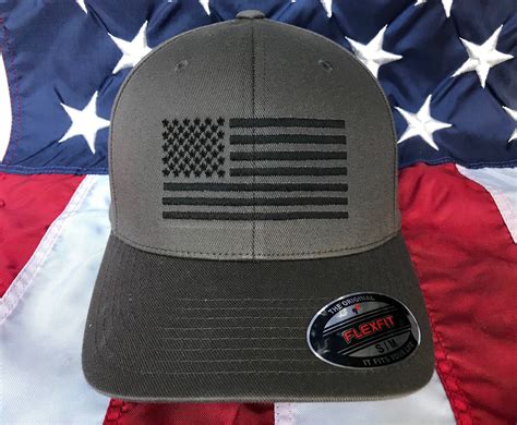 Any Colors Free Personalization Black American Flag Dark Grey Hat