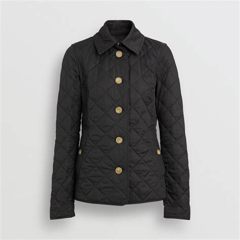Diamond Quilted Jacket In Black Women Burberry United States