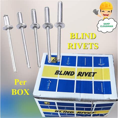 Blind Rivets Per Box 532 18 316 X 12 X 34 X 38 Aluminum Blind