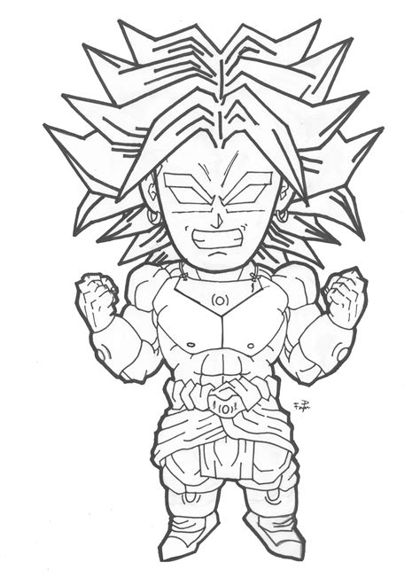 The best gifs for dragon ball super: Chibi Broly (Lineart) by cheygipe on DeviantArt
