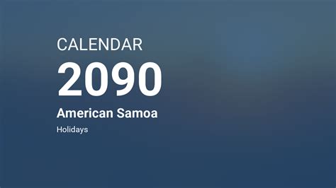 Year 2090 Calendar American Samoa