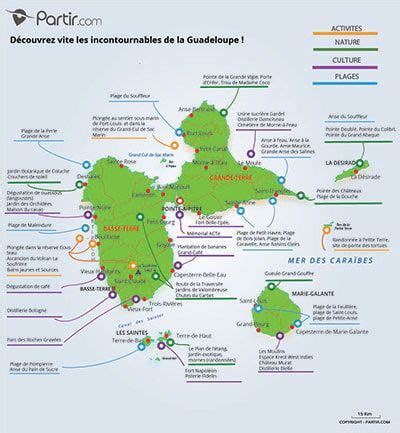 Cartes Touristiques Et Plans Guadeloupe R Gions Points D Int R Ts Et
