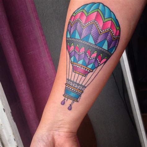 48 Incredible Hot Air Balloon Tattoo Designs Tattoos Air Balloon Tattoo Balloon Tattoo