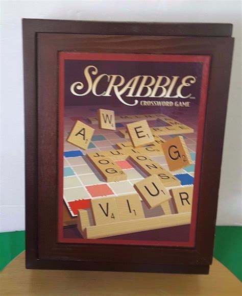 Scrabble Vintage Game Collection Exclusive Wooden Book Box Parker Brothers