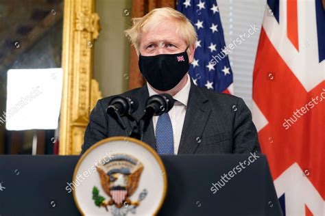 British Prime Minister Boris Johnson Speaks Editorial Stock Photo