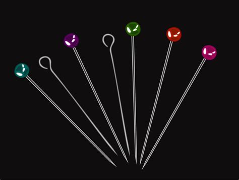 Vector Set Of Pins On Black Background 11305732 Vector Art At Vecteezy