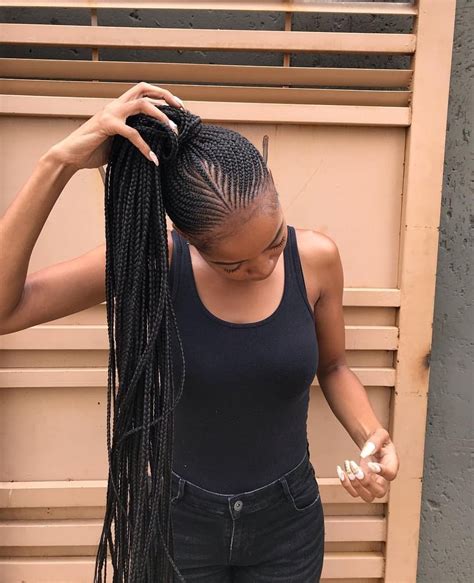 This hairstyle is gorgeous with straight, wavy or frizzy long hair. Protective Styling | Braided hairstyles for black women cornrows, Braided cornrow hairstyles ...