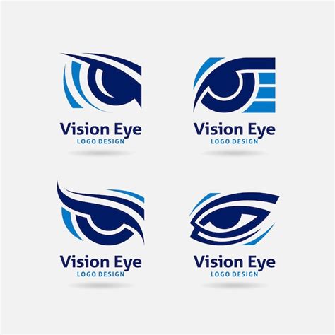 Conjunto De Diseño De Logotipo De Ojo De Visión Vector Premium
