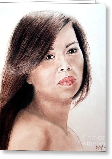 Beautiful Filipina Woman Drawing By Jim Fitzpatrick
