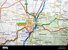 Mapa de carreteras de Winchester, Inglaterra Fotografía de stock - Alamy
