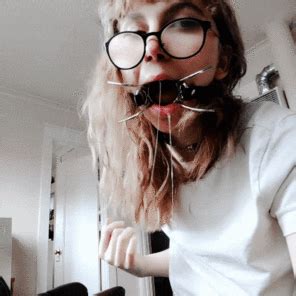 A Lovely Gagged Drooling Mess Porn Pic