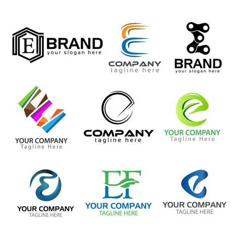 Premium Vector Letter E Logo Set Set Of Creative E Letter Logo