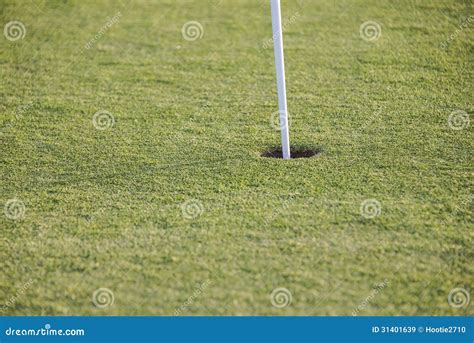 Hole On Green Of Golf Course Stock Image Image Of Grass Landscape