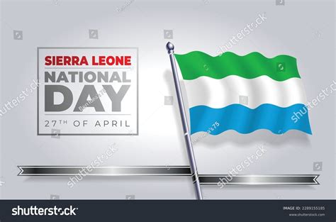 Happy Independence Day Sierra Leone Vector Royalty Free Stock Vector