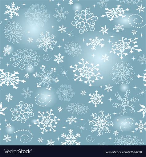 Blue Gradient Christmas Seamless Pattern Vector Image