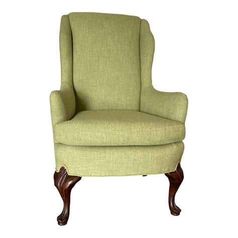 Browse selection of comfortable wingback chairs. Vintage Green Wingback Chair | Chairish