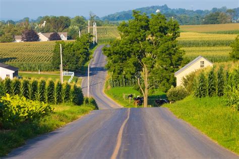 Rural Lancaster County Road In Summer Stock Photo Image Of Idyllic