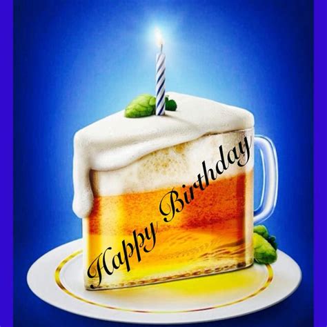 First, let's start with the word birthday itself. Happy birthday beer glass cake | Verjaardagswensen