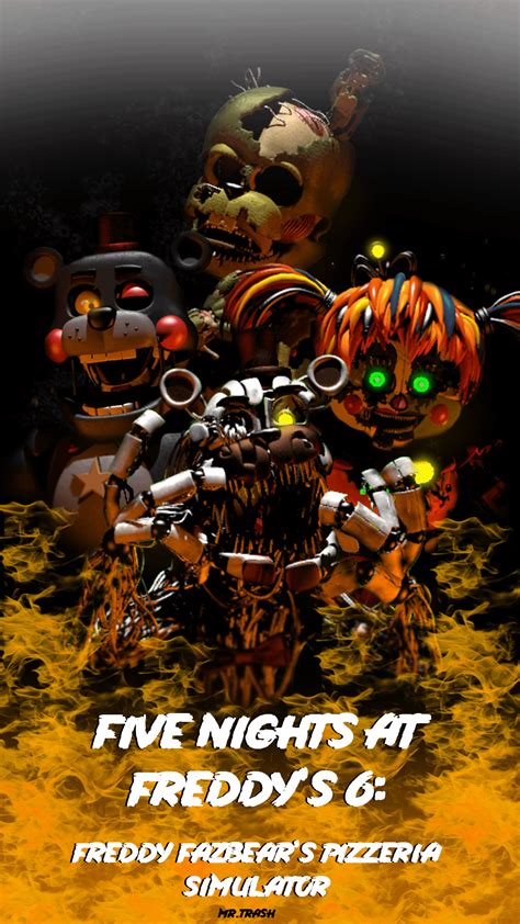 A Very Late Anniversary Poster For Fnaf 6 Fivenightsatfreddys Images