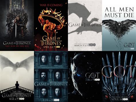 All Game Of Thrones Official Posters Season 1 8 Rfreefolk