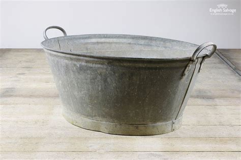Vintage Galvanised Old Tin Bath Tub Tin Bath Old Tin Tin Tub