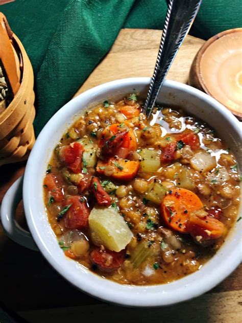 Vegan Lentil Soup Recipe In The Instant Pot Veggie Fun Kitchen