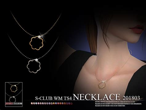 The Sims Resource S Club Ts4 Wm Necklace F 201803