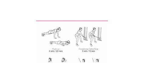 Tuff Stuff Exercise Charts | Exercises using the cable crossover