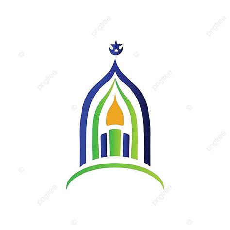 Abstract Mosque Dome And Candle Symbol Logo Template For