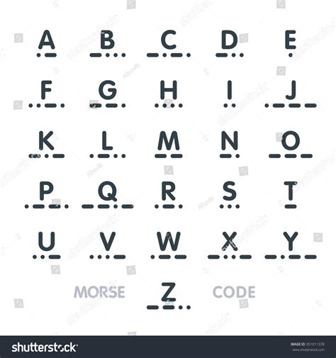 Morse Code Alphabet Images Stock Photos And Vectors Shutterstock