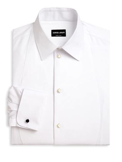Lyst Giorgio Armani Mens French Cuff Slim Fit Dress Shirt White