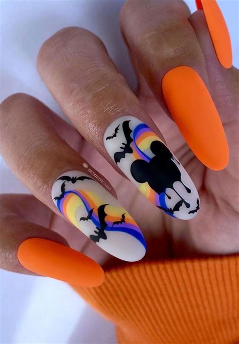 40 Cute Halloween Nail Designs Mickey Mouse Halloween Nails I Take