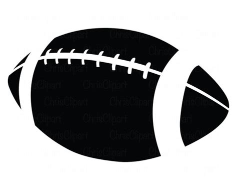 Football Silhouette Football Vector Football Svg File Black Etsy
