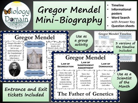 Gregor Mendel Mini Biography With Posters Timeline And More