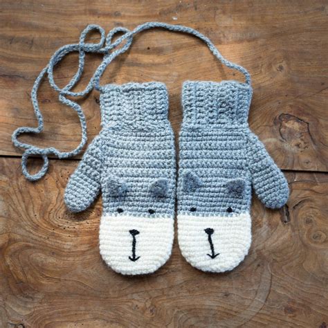 Animal Character Mittens On A String By Eka