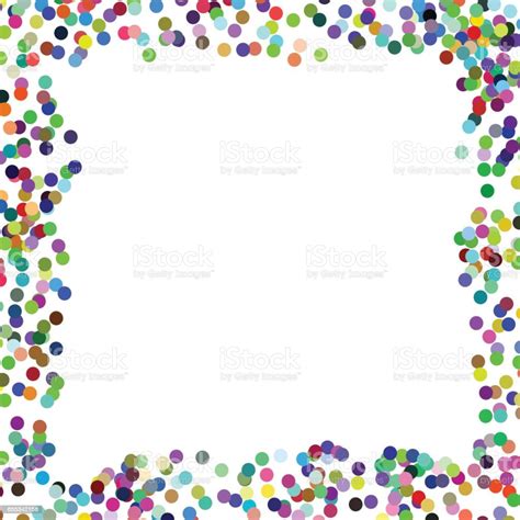 Colorful Confetti Frame Stock Illustration Download Image Now