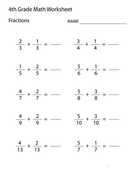 When using the worksheets below to help tutor your children, keep in mind the three areas of focus in 4th grade noted below 4th Grade Math Worksheets - Best Coloring Pages For Kids