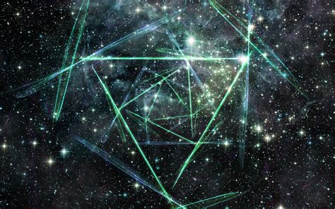 Space Triangle Abstract Stars