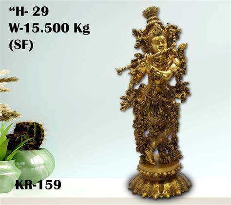 Brass Super Fine Krishna Statue Antique Finish Highly Sold Statue
