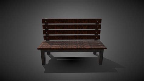 wooden bench download free 3d model by akshat shooter24994 [22e8163] sketchfab