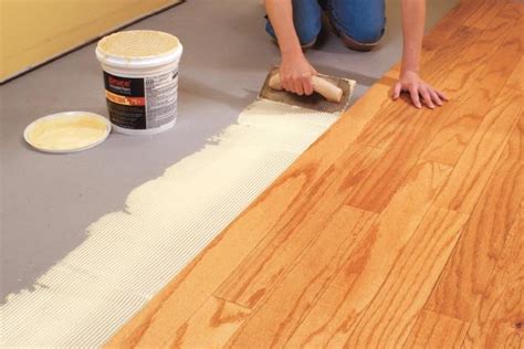 Solid hardwood uses no adhesives, and if you. How to Install Engineered Hardwood Floors with Glue | The Home Depot Canada