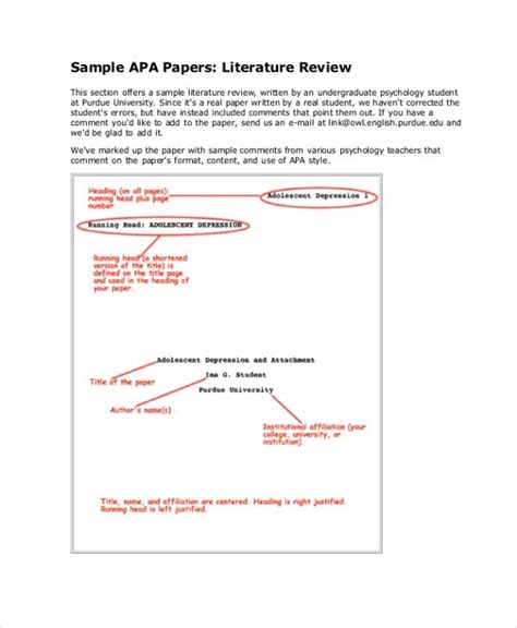 A wide range of research methods are used in psychology. FREE 7+ Sample Literature Review Templates in PDF | MS Word in 2020 | Literature review sample ...