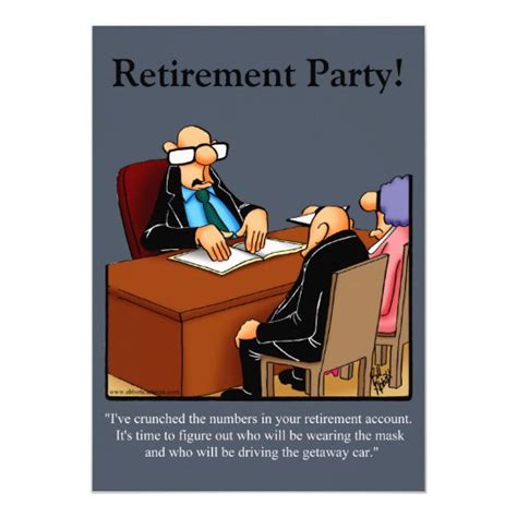 Funny Retirement Humor Party Invitations