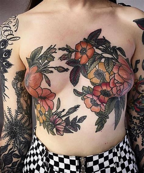 Beautiful Mastectomy Tattoos Mastectomy Tattoo Chest Tattoos For